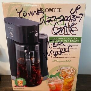 Mr. Coffee Tea Cafe Iced Tea Maker 2.5 Quart Glass Pitcher New in Original Box